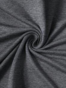 Manfinity Homme 男士休闲飞机印花短袖 T 恤，夏季 - 灰色 - 查看 4