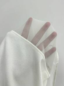 Coolane Women's Contrast Mesh Short Sleeve Bodysuit - White - View 6