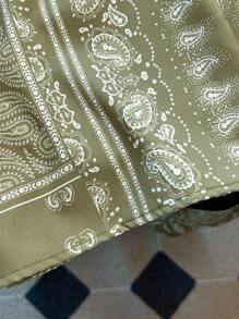 Franclia Women's Green Fashionable Floral Print Pants, Spring/Summer Fall Cloth For Women - Green - View 3