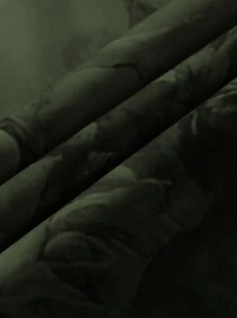 Manfinity EMRG Men's Figure Graphic Long Sleeve Zipper Collar Casual Rave Jacket, For Fall