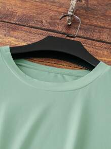 INAWLY Camiseta de manga corta con cuello redondo, estampado de lema y floral, tallas grandes para mujer