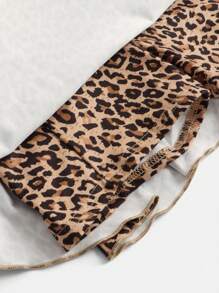 SHEIN Tween Girl Leopard Print Anti-Exposure Shorts Skort - Brown - View 7