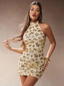 Hauture Festival Sheer Sequin Knitted Mock Halter Neck Mini Dress, Cowgirl Outfits For Women, Club Outfits Women Sexy, Concert Outfit Women, Festival Outfits For Women, Country Concert Outfits, Nashville Outfits, Coachella Outfits