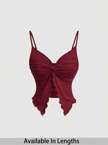 SHEIN PETITE CURVE Top sans manches femme grande taille avec torsion avant et croisé, hauts mignons, cami