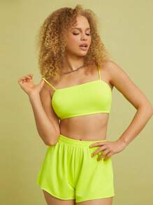 SHEIN Unity ملابس علوية قمصان كاميه رياضية لحمله اليومية ملابس علوية كاجوال للتمارين الرياضية اليوجا والجيم والياقة البدنية ملابس مطار للسيدات - خردل الأصفر - مشاهدة 5