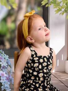 SHEIN Baby Girls' Casual Comfortable Ruffled Floral Graphic Vest And Shorts 2 Pieces Set - Pink - View 6