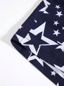 Surfspeed Plus Size Men's Simple And Fashionable Beach Shorts, Suitable For Summer - Blue and White - View 4