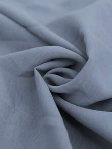 EMERY ROSE 女士春夏波西米亚风格度假休闲 V 领腰部结饰抽绳交叉后背、荷叶边下摆短袖中长连衣裙