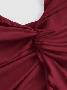 SHEIN PETITE CURVE Top sans manches femme grande taille avec torsion avant et croisé, hauts mignons, cami