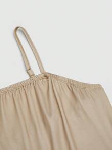 SHEIN Clasi Bộ đồ áo ba lỗ cạp chun cỡ lớn có viền ô và áo len cardigan tay ngắn - màu đen - Xem 5