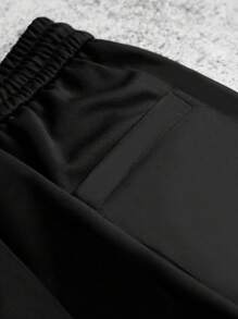 PAVTROS Quần nỉ nam dáng rộng màu đen phong cách đường phố INS, quà tặng cho bạn trai hoặc chồng, hoàn hảo cho thời trang đường phố và thẩm mỹ Y2K. Quần baggy - màu đen - Xem 6