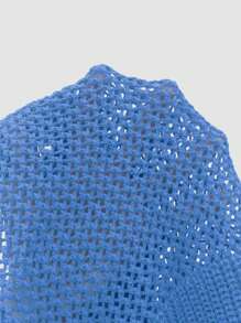 Elenzga Women's Ruffled Asymmetrical V-Neck Sweater Dress