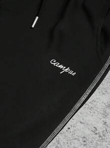 PAVTROS Quần nỉ nam dáng rộng màu đen phong cách đường phố INS, quà tặng cho bạn trai hoặc chồng, hoàn hảo cho thời trang đường phố và thẩm mỹ Y2K. Quần baggy - màu đen - Xem 3