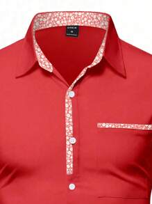 Manfinity Mode 宽松男士花卉印花纽扣衬衫