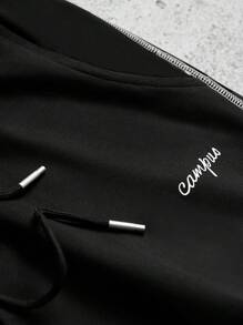 PAVTROS Quần nỉ nam dáng rộng màu đen phong cách đường phố INS, quà tặng cho bạn trai hoặc chồng, hoàn hảo cho thời trang đường phố và thẩm mỹ Y2K. Quần baggy - màu đen - Xem 5