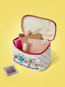 TOM & JERRY X SHEIN Fashionable & Cute Cartoon Family Celebration Graphic Print Matching Storage Bins - Red - View 2