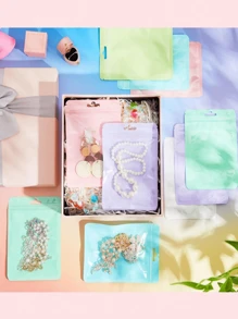 SHEIN 30 chiếc túi đựng hình chữ nhật dùng đựng đồ trang sức nhỏ ngày lễ tình nhân trong suốt có thể đóng lại được, túi có thể đóng lại được, túi đựng đồ dễ thương, đồ dùng cho tiệc cưới, sinh nhật, ngày lễ, đồ trang trí ngày lễ tình nhân, túi quà ngày lễ tình nhân, túi quà lễ Phục sinh, đồ trang trí ngày của mẹ, quà tặng ngày của mẹ, túi quà ngày của mẹ (nhiều màu sắc) - Hồng - Xem 3
