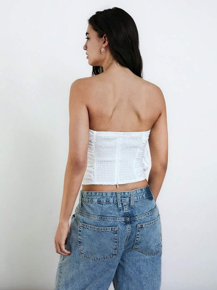 SHEIN Maija 2025 Summer New Arrival Wedding Guest Attire - Chic & Elegant Brunch, Airport Look, Boho Beach Music Festival, Easter, Graduation, Daily Casual Sleeveless Floral Midriff Cinched Waist Camisole Top For Women