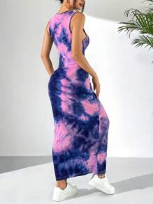 SHEIN EZwear Đầm dài bó sát in hoa mùa hè cho nữ - Nhiều màu - Xem 2