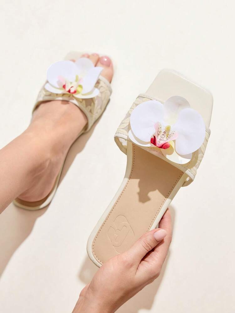 CUCCOO CHICEST Women's Red Fashionable Metal Buckle Flat Sandals