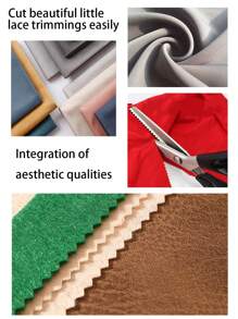 1 件专业黑色不锈钢裁缝剪刀锯齿形边缘织物皮革工艺剪刀重型人体工程学手柄适用于缝纫裁缝装饰材料裁剪工具