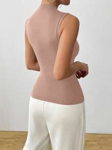 SHEIN Clasi Women's Metal Decor Sleeveless Top, Fashionable For Summer