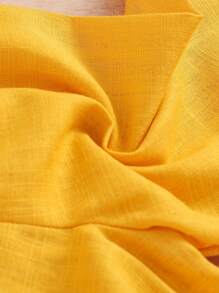 Toddler Girl Solid Sleeveless Tank Top And Flared Pants Set, Suitable For Outdoor Play, Vacation, And School - Yellow - View 8