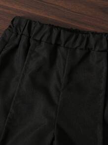 SHEIN 2 件套年轻男孩条纹印花背心和前排纽扣短袖衬衫 - 彩色 - 查看 6
