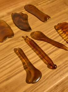 Cirelle 1 Set Of Resin Tendon Pulling Meridian Comb Scraping Board, Facial Massager, Acupoint Pointing Stick, Tendon Pulling Stick - Multicolor - View 2