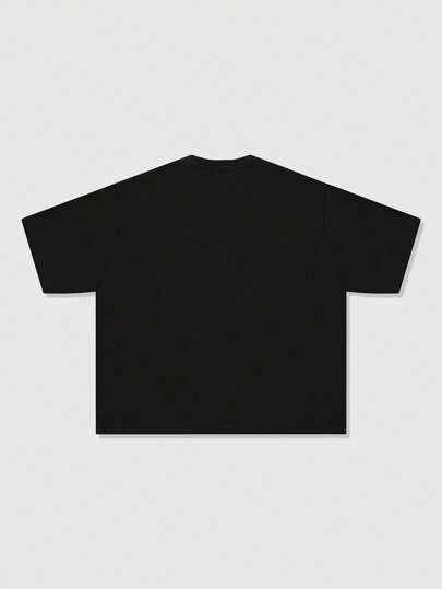 Street Life Camiseta suelta con gráfico de guantes de boxeo para hombres