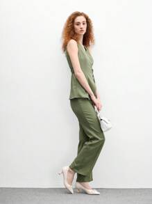 CUCCOO BIZCHIC All-Black Pointed Toe Comfortable Commuter High Heels For Christmas - Beige - View 10