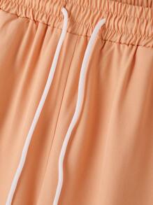 Manfinity Chillmode 男士度假休闲渐变椰子树印花背心和短裤套装，度假海滩装，舒适装 - 彩色 - 查看 7