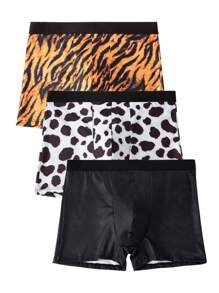 3pcs Men's Fashion Boxers, Suitable For Summer - Multicolor - View 1