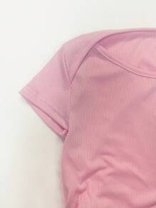 INAWLY Set da 3 Bluse casual da donna in tinta unita, maniche corte, plissettate