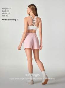 GLOWMODE 3.5" VitalSwift Quick-Dry Adjustable Drawstring Waist Ruched Shorts With Side Pockets Daily Casual