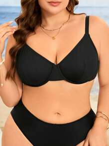 Swim Lushoire 大码女士时尚泳衣上衣带钢圈，适合夏季