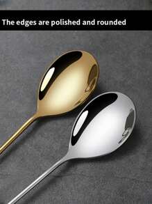 2 Pieces/Set Stainless Steel 304 Honey Dessert Spoon Stirring Spoon Coffee Spoon Stars And Moon Spoon Fork With Ceremonial Cutlery Spoon - Multicolor - View 7