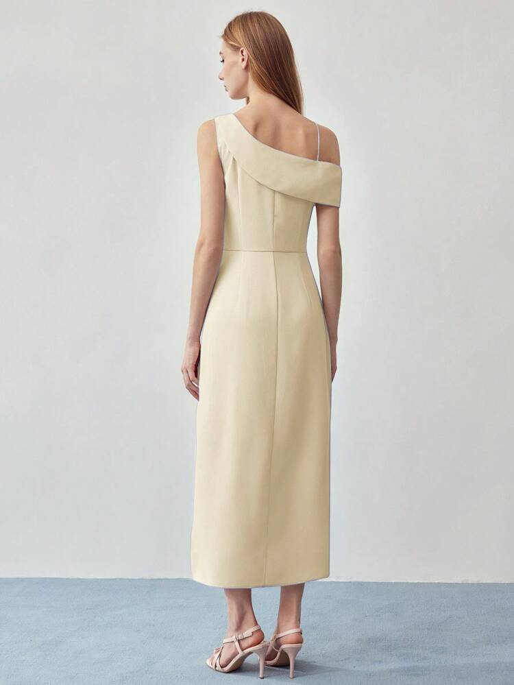 MOTF STUDIO BOW APPLIQUES SPLIT DRESS