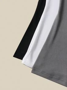 Chiquease Set de 3 camisetas deportivas informales sin mangas para mujer, tops de punto suave y elástico de unicolor