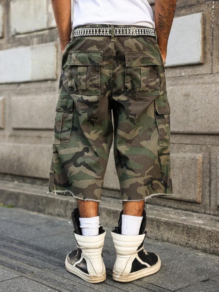 Manfinity Streetrush Men's Casual Cargo Pockets Camouflage
