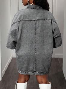 Slaydiva 女士休闲牛仔旅行连体裤 - 淺灰色 - 查看 2