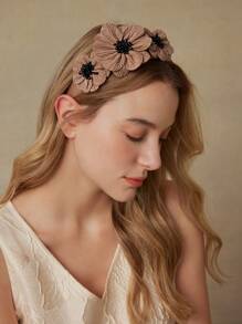 MOTF PREMIUM VERSATILE FLOWER DECOR HEADBAND HAIRBAND HAIR HOOP - Coffee - View 3