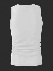 Manfinity Homme Men's Letter Graphic Casual Versatile Tank Top - White - View 2