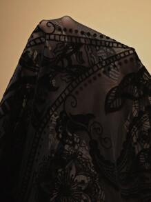 EASEVO Chemise longue ample en tissu noir avec flocage en grandes tailles pour hommes, style décontracté - Noir - Voir 6