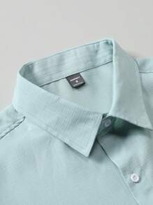 Manfinity RSRT Men's Casual Short Sleeve Shirt Set - Cadet Blue - View 3