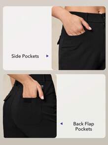 OutZeal 女款弹性防水修身徒步裤，多口袋，抗撕裂尼龙，适合徒步旅行