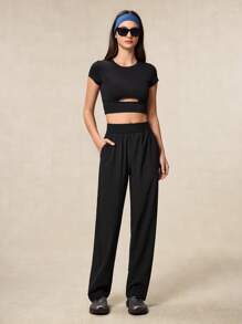 OutZeal Pantaloni da donna ampi con banda in vita regolabile, in tessuto tecnico morbido e traspirante, ideali per attività all'aperto e sport