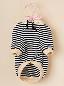 Sudadera con capucha a rayas para mascotas - Suéter suave y acogedor para gatos/perros, transpirable y elástico, diseño a rayas lindo, perfecto para mascotas pequeñas a medianas