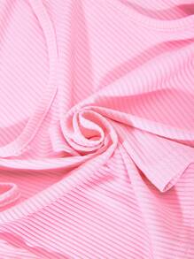 3pcs Tween Girls' Light Weight Long Sleeve Shirt With Camisole And Pants Set, Casual Comfortable Outfit For Spring/Summer - Pink - View 8