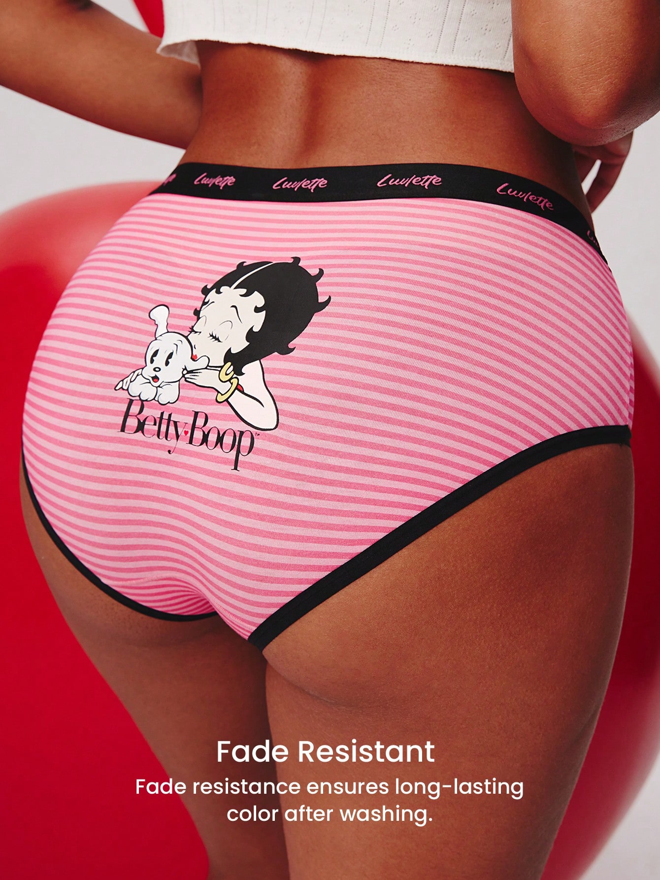 BETTY BOOP X LUVLETTE 2-Pack Mid-Waist Briefs Underwear